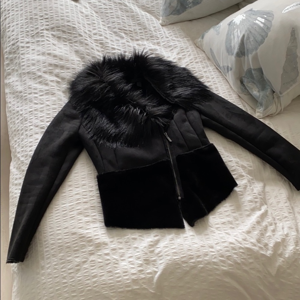 Pamela Dennis faux fur jacket Black Small